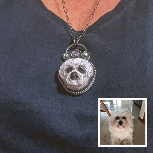 Silver Personalised Pet Pendant