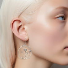Load image into Gallery viewer, Fine silver Mushroom drop earrings
