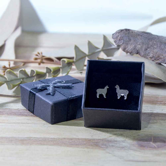 Jewellery by Toni-Maree handmade sustainable ethical Alpaca Llama Stud Earrings