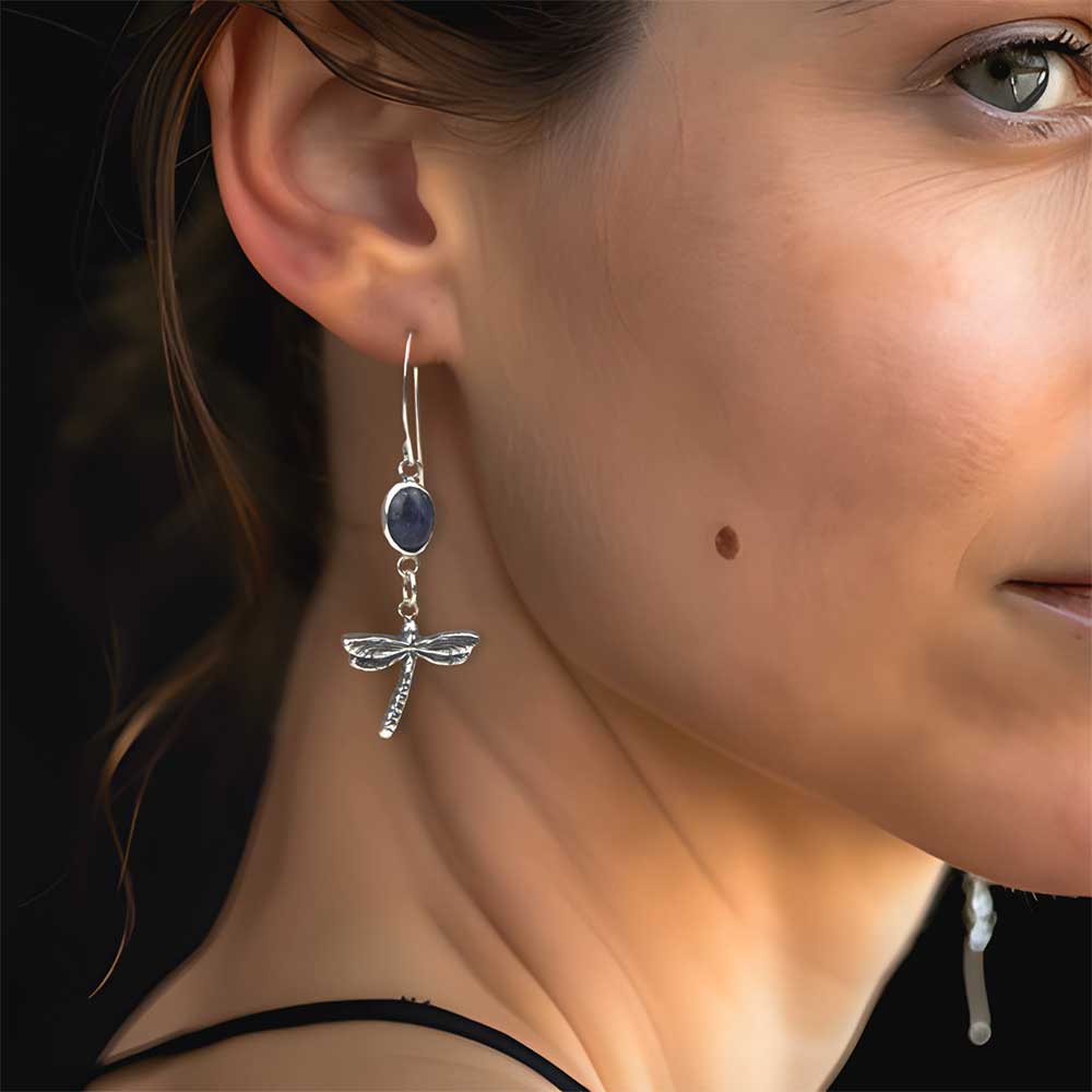 Jewellery By Toni-Maree handmade silver Dragonfly Earrings