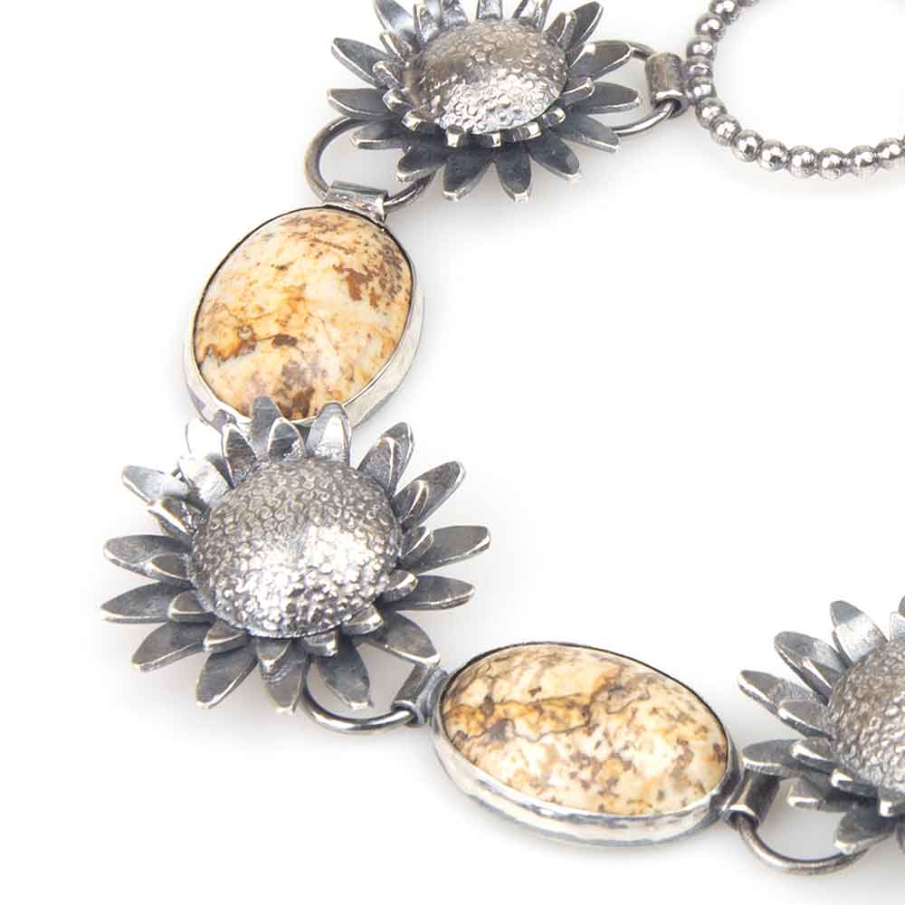 Jewellery by Toni-Maree handmade ecofriendly Silver Sunflower Bracelet