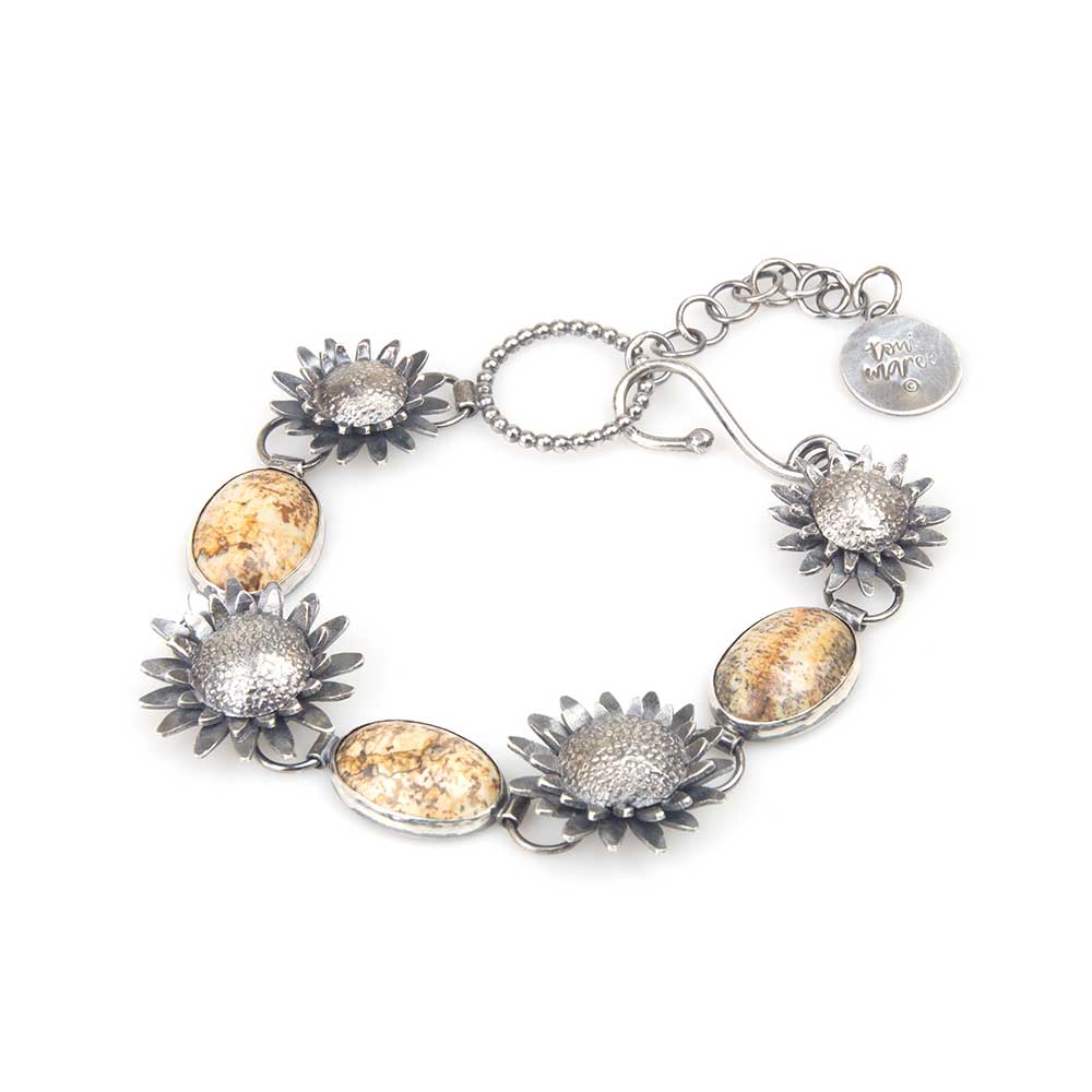 Jewellery by Toni-Maree handmade Silver Sunflower Bracelet