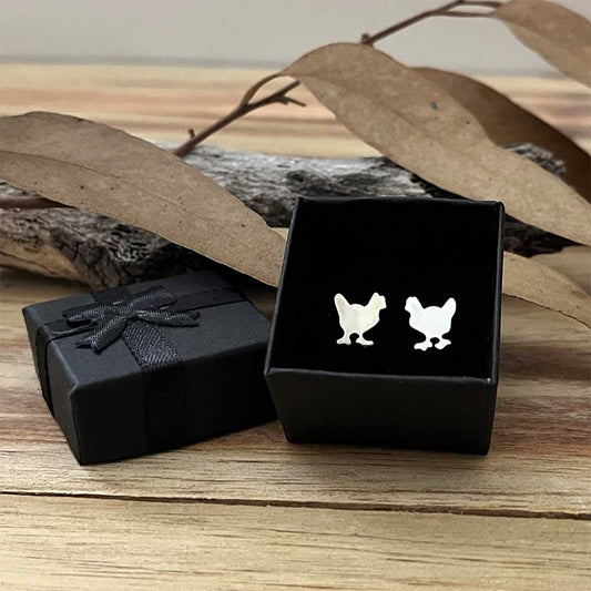 Jewellery by Toni-Maree handmade sustainable ethical Chicken Stud Earrings