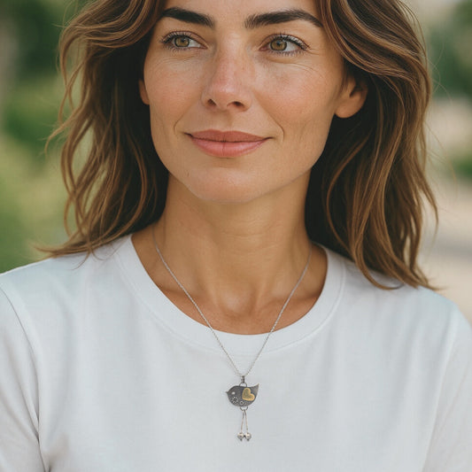 Whimsical Birdie Pendant