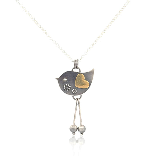 Whimsical Birdie Pendant