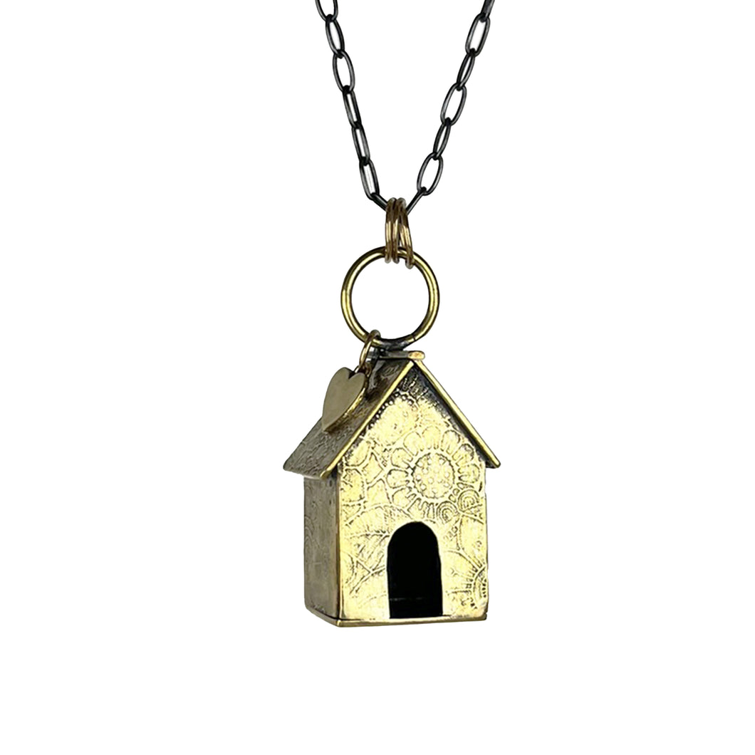 Brass Artisan Little House pendant