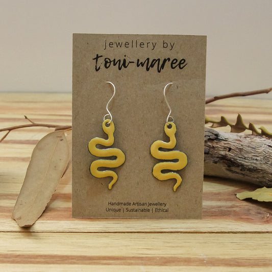 Enamel Snake Earrings