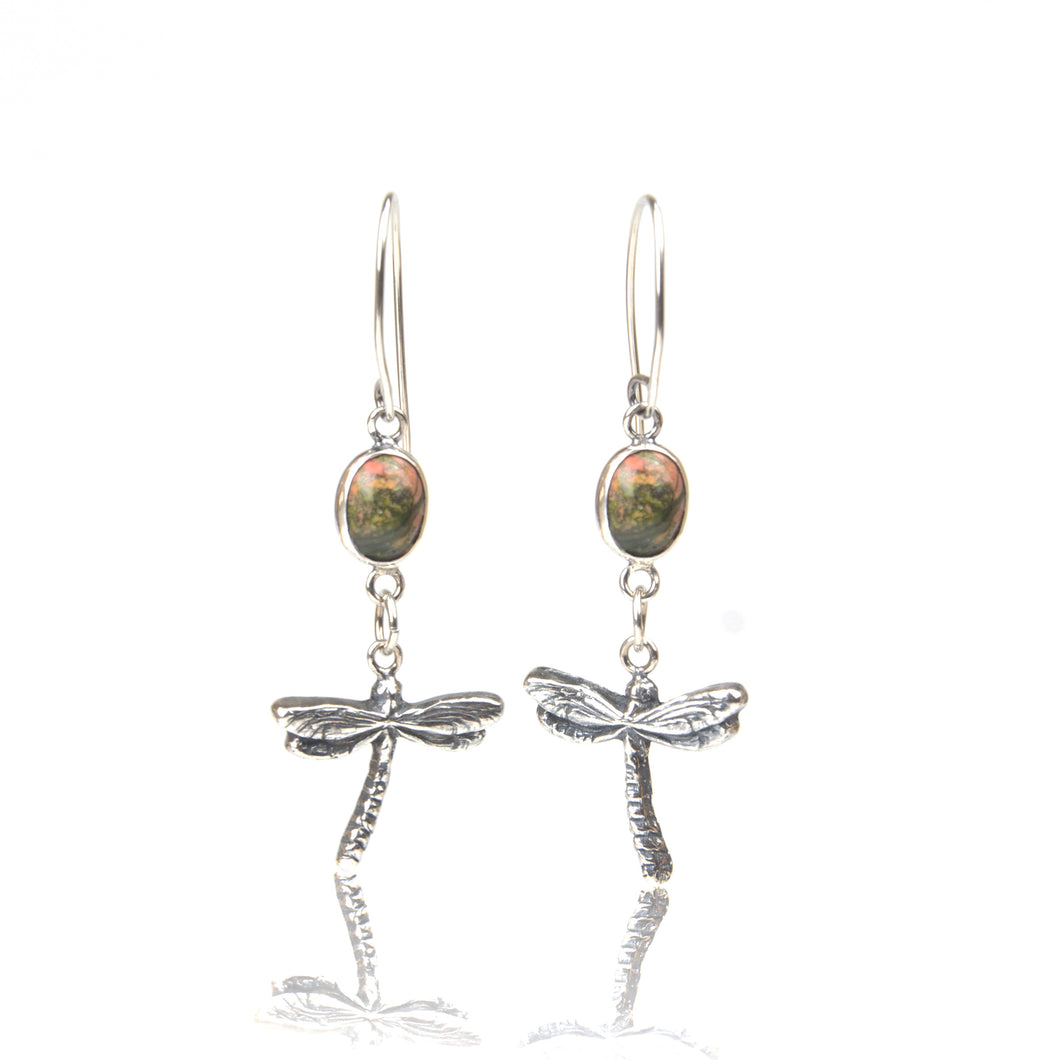 Silver Dragonfly Earrings