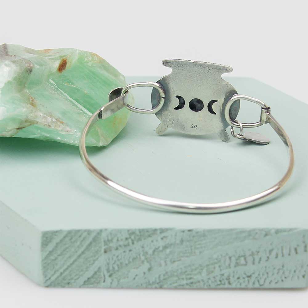 Jewellery by Toni-Maree handmade ecofriendly Silver Witches Cauldron Bangle