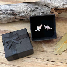 Load image into Gallery viewer, Jewellery By Toni-Maree sustainable and ethical handmade  Kangaroo Stud Earrings
