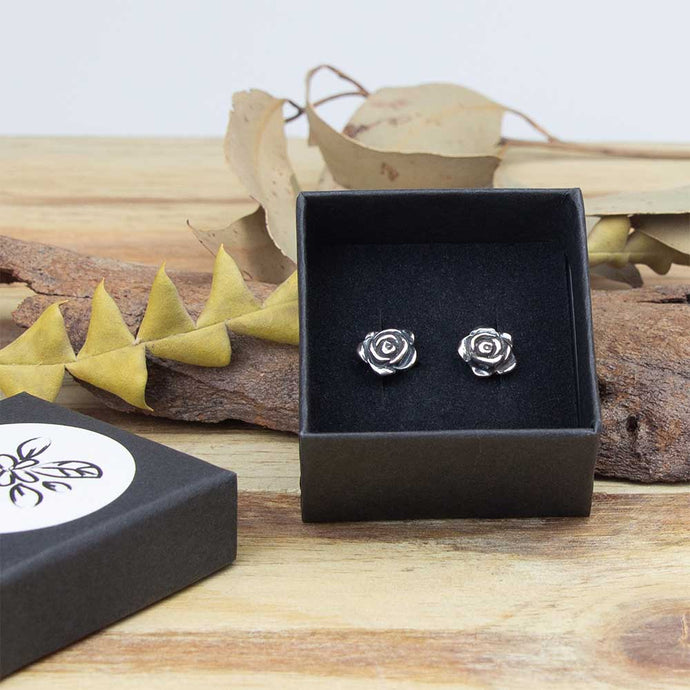 Jewellery By Toni-Maree sustainable and ethical handmade Rose Flower Stud Earrings