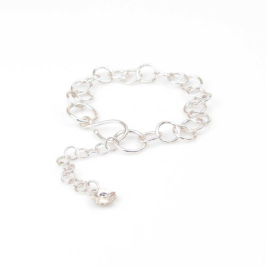 Jewellery by Toni-Maree handmade sustainable and ethical Silver Forget-Me-Not Flower bracelet