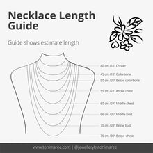 Load image into Gallery viewer, Jewellery by Toni-Maree necklace length guide

