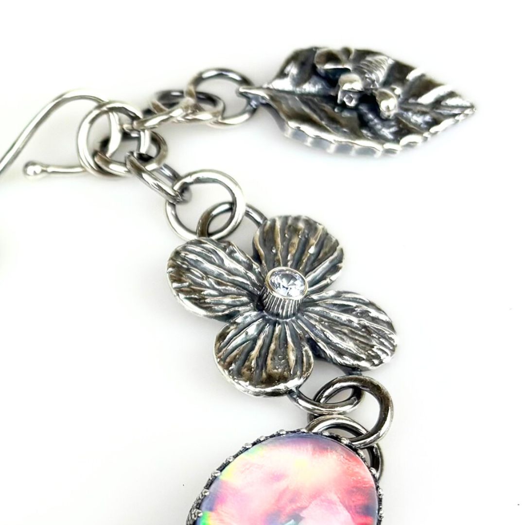 Jewellery by Toni-Maree Silver Love & Flowers Bracelet