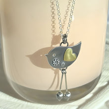 Load image into Gallery viewer, Silver Birdie Pendant

