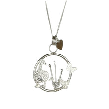 Load image into Gallery viewer, Sterling silver Duck and Ducklings Limited Edition pendant
