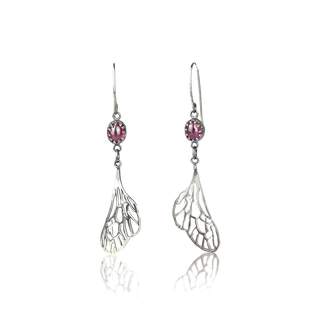 Silver Butterfly Dangle Earrings