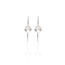 Load image into Gallery viewer, Sterling silver Forget-Me-Not Flower drop earrings
