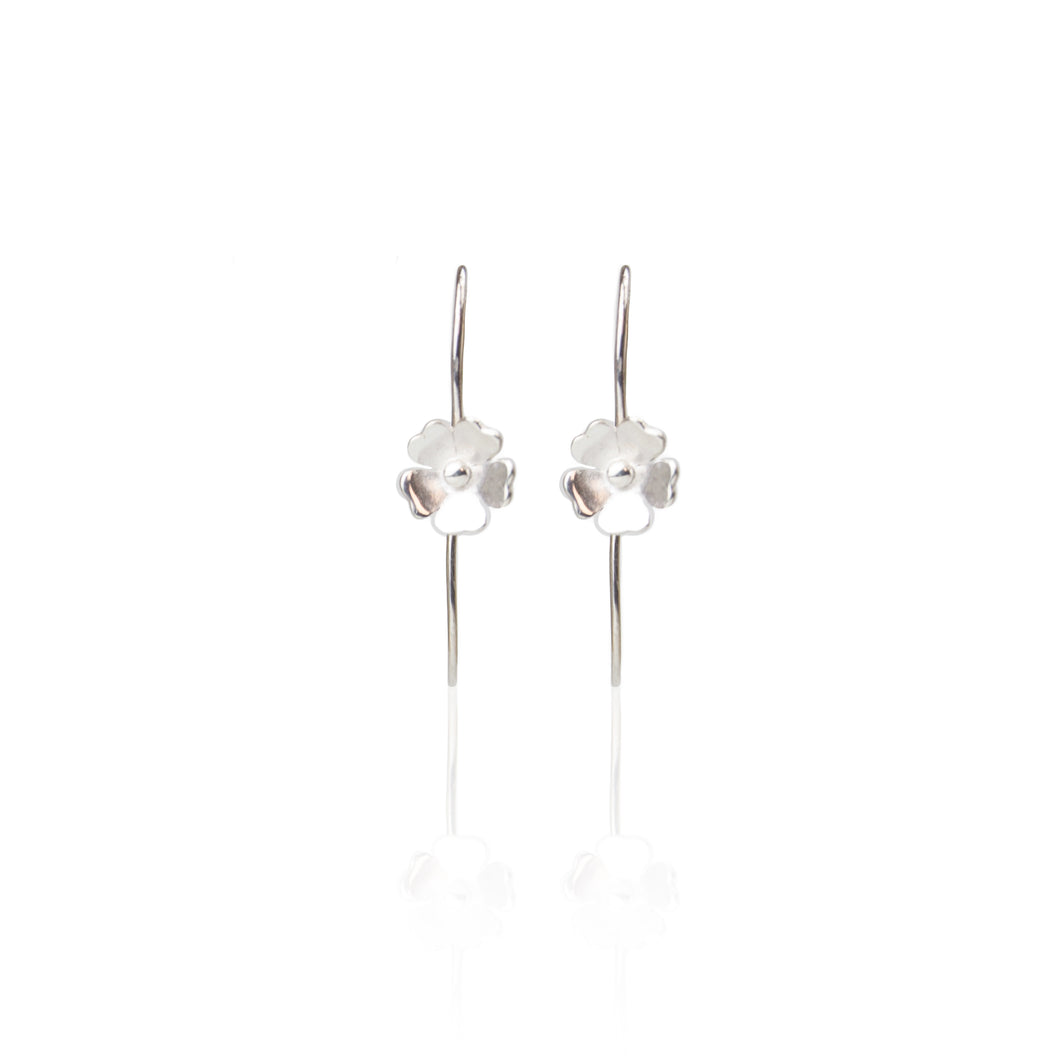 Sterling silver Forget-Me-Not Flower drop earrings