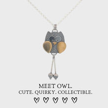 Load and play video in Gallery viewer, Silver Owl Pendant
