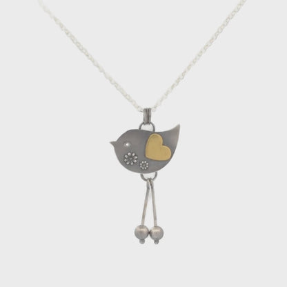 Whimsical Birdie Pendant