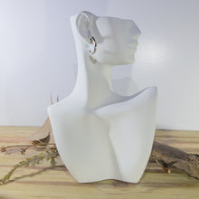 Load image into Gallery viewer, Sterling silver small hoop stud earrings
