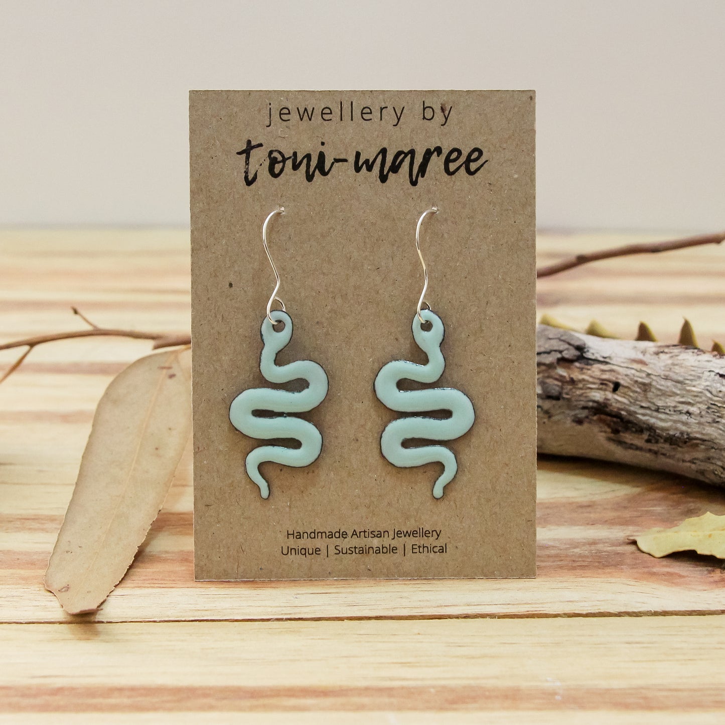 Enamel Snake Earrings