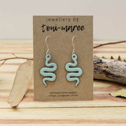 Enamel Snake Earrings