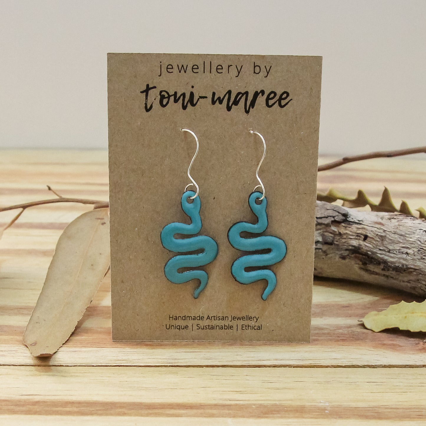 Enamel Snake Earrings